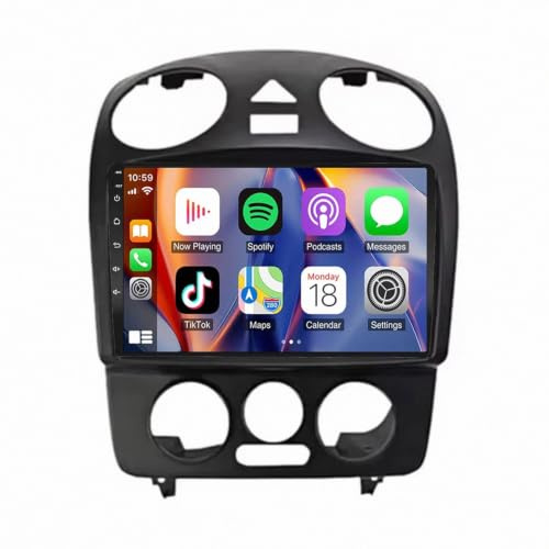 Navigationsradio Videospelare för VW Volkswagen Beetle 2000-2012 Med Backkamera, Gps-Navigering, Röststyrning, Med Bluetooth Wifi, Live Navigation, 4 Kärna 1G+16G