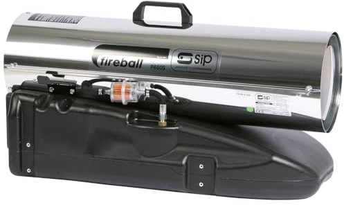 SIP FIREBALL P660S Space Heater, Diesel/Paraffin, 230V, 21.4kW / 73,110 BTU/hr, 461m³ / 16,400ft³ Heating Area, 17L Fuel Tank