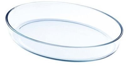 Kaiserhoff Ovalado Cristal Horno Plato de Servir Asado Cazuela Grande Plato Hornear