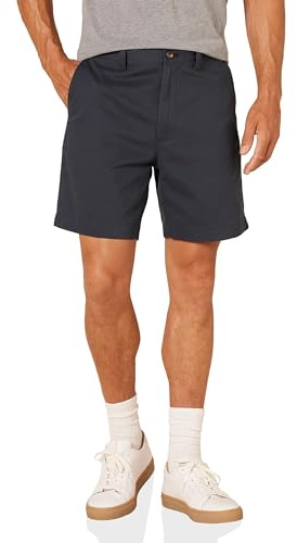 Amazon Essentials Hombre Pantalones Cortos Chinos de 18 cm con Corte Clásico