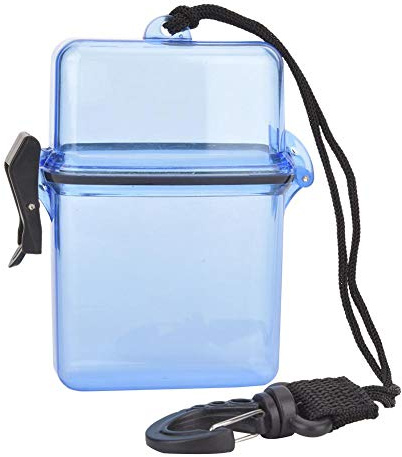 Keenso Caja de Sellado de Buceo, Caja Seca de plástico de 3 Colores Caja de Sellado Transparente Impermeable Caja de Sellado de Buceo bajo el Agua con Gancho de Cuerda
