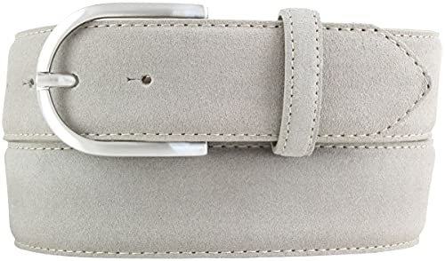 BELTINGER Damen-Gürtel aus Veloursleder 4 cm | Wildleder-Gürtel 40mm Mit Runder Schnalle