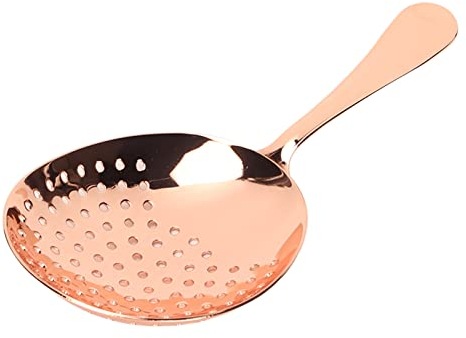 Colador Julep, colador de cóctel de acero inoxidable, colador Julep, colador de barra grande, colador de cóctel, cuchara para bebidas de cóctel(Oro rosa)