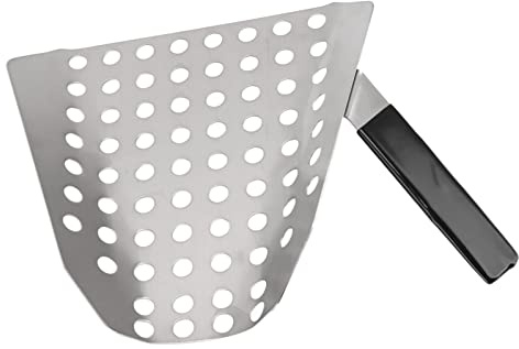 Tonysa Cuchara para Palomitas de Maíz, Cuchara Ergonómica de Palomitas de Maíz con una Sola Manija, Cuchara para Papas Fritas de Acero Inoxidable con Agujeros para Tienda de Cine