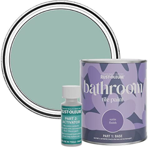 Rust-Oleum wasserfeste blau Fliesenfarbe für Badezimmer in Seidenglanz Finish - Marineblau 750ML