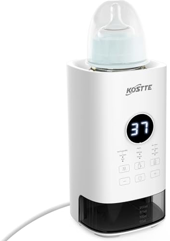KOSTTE Flaschenwärmer Baby - Babyflaschenwärmer mit temperatur- Flaschenwärmer - Passend Für Alle Handelsüblichen Babyflaschen - Baby Bottle Warmer for Breastmilk & Milk (Weiß)