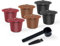 Reusable Coffee Pods Compatible With N espresso OriginalLine, BENFUCHEN Refillable Coffee Capsule For N espresso OriginalLine, 2 Black+2 Red+2 Brown