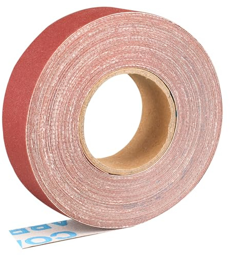 Shineboc sandpaper roll 2.5cmx10m 400 grit aluminum oxide sandpaper, suitable for sanding, wood, furniture finishing, stainless steel and automotive body processing