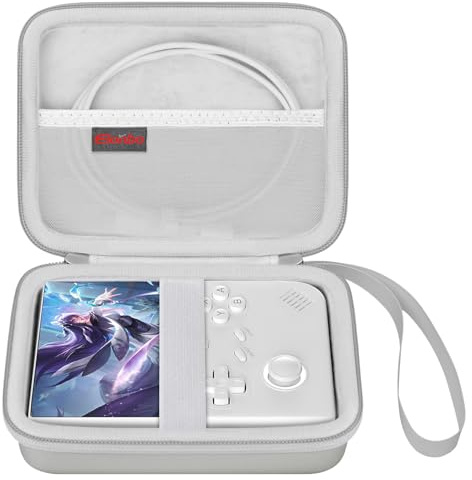 Elonbo Carrying Case for Anbernic RG40XXV/ RG405V/ RG406V Retro Handheld Game Console, Anbernic RG 40XXV Portable Gaming Console Travel Storage Bag, Linux System Games Organizer Holder, Grey