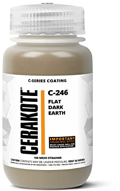 CERAKOTE® (AIR CURE C-SERIES FLAT DARK EARTH (16oz) |C-246P|-Our Ceramic Technology Combines Performance with Color on All- Metals, Polymer + More