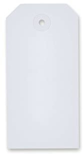 100 Hängeetiketten 60x120 mm weiß 5223020 Anhängeschilder Kartonetiketten Pappanhänger