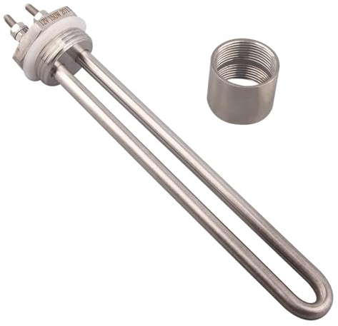 Elemento riscaldante 12V DC Resistenza Solare a Forma di U DN25 Elemento Elettrico ad Immersione for Acqua Riscaldatore for Caldaia 100w 150w 200w (Color : with Accessories, Size : 12V_150W)