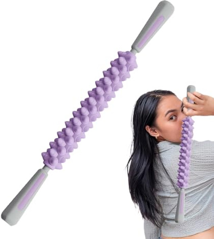 Massagestab, Muskelroller-Massagegerät zur Entspannung, Mehrzweck-Roller für Sportler, Oberschenkel, Rücken, Nacken, Entspannung für Fitnessstudio, Reisen, Arbeiten