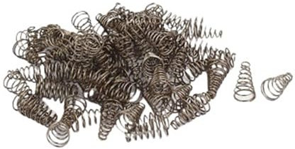 AQXYWUIO 15 mm x 6 mm x 26 mm konische Metall-Druckfeder, silberfarben, 30 Stück