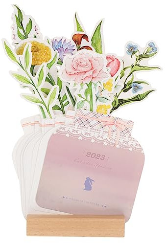 STOBOK 1satz Tischkalender Mit Vase-design Stabiles Kreatives Bürozubehör Für Effektive Zeitplanung Und Stilvolle Raumgestaltung