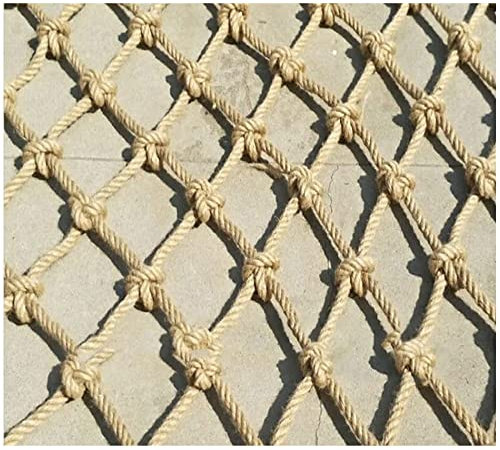 Robustes Kindersicherheitsnetz für Teiche, natürliche Jute, Anti-Sturz-Kletternetz mit 15 cm Netz