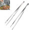 Rairsky 2 Pieces BBQ Tongs, 30 Cm / 11.81 Inch Cooking Tongs, Multipurpose Kitchen Tweezers, Long Tweezer Air Fryer Tongs, Fine Tweezers for Grabbing Ingredients, Flipping Food, and Mixing Salads