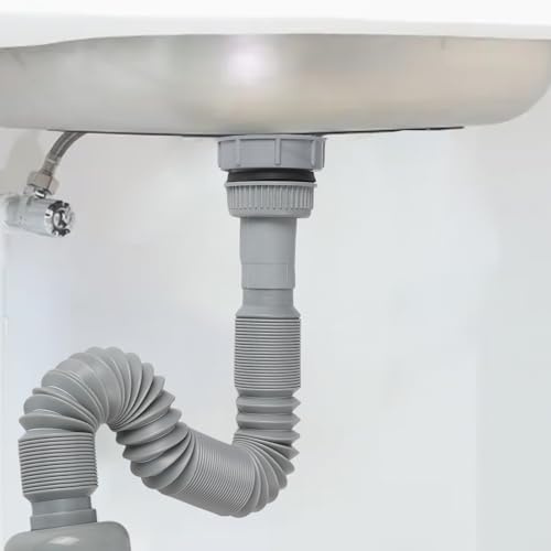 Tuyau de vidange extensible pour évier de cuisine avec interface 32/45/56 mm pour meubles de salle de bain tuyau de vidange extensible, universel