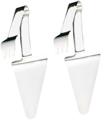 ULTECHNOVO 2piezas Pala para Pizza De Acero Inoxidable Pala para Hornear Queso y Pasteles Color Plateado para Servir Pizzas Eventos