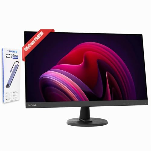 Lenovo Monitor C27 27 FullHD VA | 75Hz, 5ms, FreeSync, HDMI/VGA | Eye Comfort, montaje VESA | Con estación de acoplamiento 10 en 1 incluida 36 meses de garantía