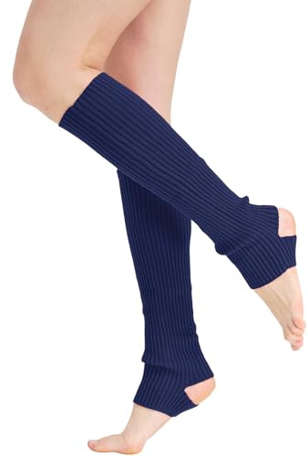 Nanxson Damen Kurz Beinstulpen Gestrickt Stulpen Winter Wärme Beinwärmer | Strümpfe,Leg Warmers mit Fersenloch,Mädchen Strumpf,für 80er Jahre,Party,Tanz,Sport,Yoga,Ballett,Cosplay,Halloween Kostüme
