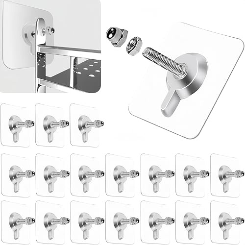 Selbstklebende Wandhänger ohne Nägel,Wasserdicht, rostdicht, 2 in 1 Bildhaken Kein Bohrer,Heavy Duty Keine Schäden Klebende Wandhaken für Küche, Bad, Zuhause und Büro Organisation (30 Pack)