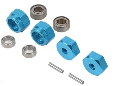RWEQUTES Aluminum Wheels Rims Hub 12mm HEX Adapter for Tam-iya DT-02 DF02 2WD Chassis 1/10 Buggy Car