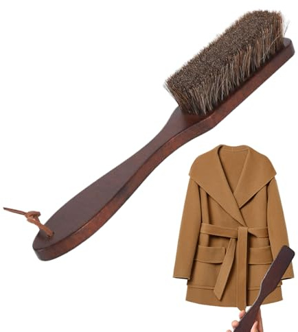 Horse Hair Brush with Wood Handle,Soft 100% Natural Horsehair Bristles Felt Brushes,Horsehair Upholstery Brush for Felt Hat,Cowboy Hat,Clothes,Suits,Hat,Bench,Couch,Furniture,Bed