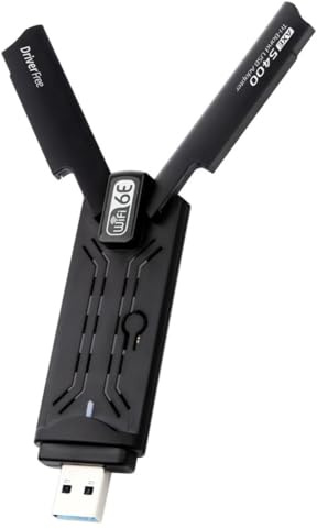 Lonrtesw AX5400M Adattatore WiFi 6E Scheda di Rete Ethernet USB3.0 Tri-Band 6G/5G/2.4G Ricevitore Dongle USB per PC Laptop