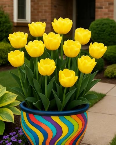 Bulbi di tulipano primavera, varietà classica per balconi, prati e bordure decorative-4bulbi-I