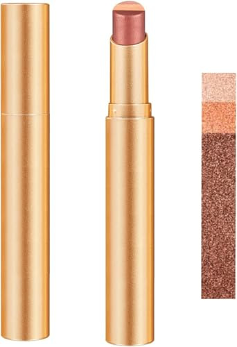 Sombra de ojos en barra de 3 colores, lápiz de sombra de ojos cremoso de larga duración y resistente al agua, acabados mate y brillante, maquillaje para looks diurnos y nocturnos (03#)