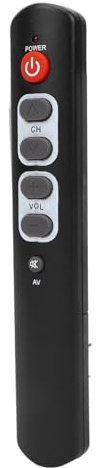 Asixxsix Télécommande d'apprentissage, Télécommande Universelle IR avec Gros Boutons pour TV STB DVD HiFi VCR, Réplication de Signal Un à Un, Portée de 10 Mètres, Installation Facile,