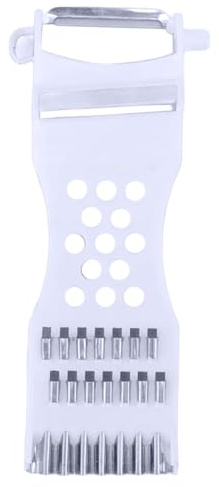 Râpe Traditionnelle 5en1, Râpe à Main Plate pour Cuisine, De Cuisine Multifonctions En Plastique, Confort Optimaux, Trancheuse de Pommes de Terre, pour Fromage, Légumes et Épices(blanc, 17 x 6 cm)