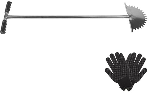 Homoyoyo Outil Coupe-Bordures Manuel Demi-Lune à Dents de Scie, Nettoyeur de Bordures de Pelouse Portable, Outil de Jardin Léger pour Trottoir, Aménagement Paysager et Entretien