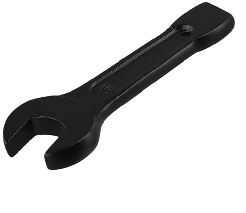 Qualoramall Chiave inglese a punta aperta da 24 mm per raccordi per tubi, in acciaio ad alto tenore di carbonio, forgiato e annerito, antiruggine (50 mm)