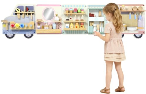 AIYAPLAY Montessori Aktivitätswand Busy Board im Truck-Design ab 3 Jahre | Sensorisches Spielzeug, Activity Board, Beschäftigungsbrett, Lernaktivitätszentrum, Wandspielzeug, Geschenk für Jungen