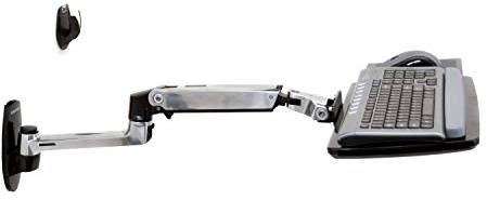 Ergotron - Bras LX pour clavier, support mural réglable pour clavier - Aluminium poli (45-246-026)