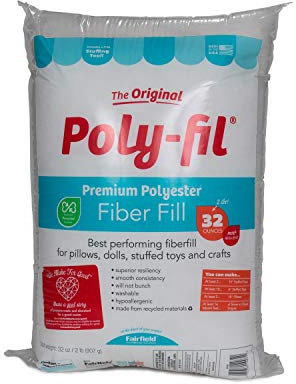 Fairfield The Original Poly-Fil, Premium-Polyesterfaser-Füllung, weiche Kissenfüllung, Füllung für Stofftiere, Spielzeug, Wolkendekorationen und mehr, maschinenwaschbare Poly-Faser-Füllung, 907 ml