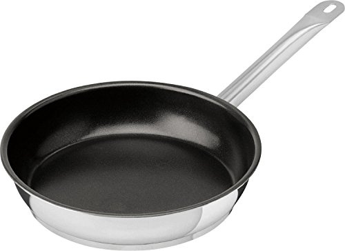 KUHN RIKON 31131 Pfanne Cater Star Inox Bratpfanne 24cm aus Edelstahl mit Antihaftbeschichtung leicht zu Reinigen extra langer Griff