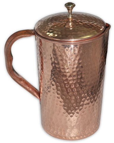 Dakshcraft ® Qualität reiner Kupfer Krug mit Deckel für Health Benefits