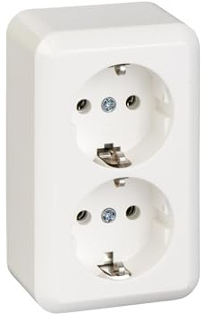 Elso Steckdose 2-Fach 16A Schraubklemme CONTURA, reinweiß, 395404