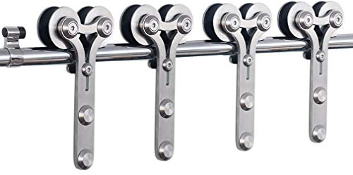 13.6FT/414cm Edelstahl Schiebetüren Aus Holz Schiebetür Barn Closet Hardware-Set für Holztür, Schiebetürsystem für Schiebetüren, Innentüren