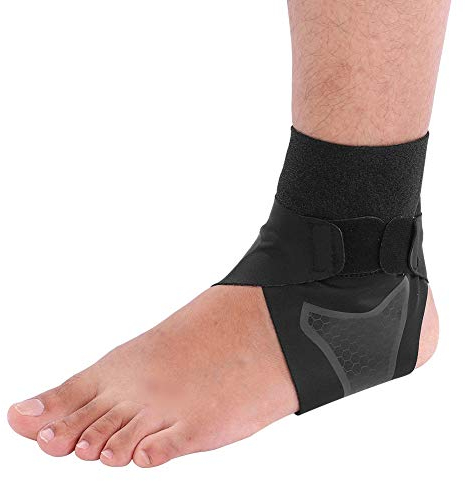 Soporte para el tobillo Correa de estabilización transpirable ultrafino protector de tobillo Envoltura de tobillo para alivio del dolor de talón para hombres Mujeres (S-Izquierda)