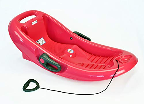 KHW Unisex Jugend Snow Flipper de Luxe Schlitten, pink, 99x51x30 cm