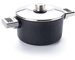 Woll Diamond Logic XR Pro Topf mit Edelstahldeckel in Box - Induktiv -, Ø 20 cm, 12 cm hoch, 3 Liter, mit 2 Edelstahlseitengriffen - Geeignet für alle Herdarten, Aluminiumguss, Antihaft-Versiegelung