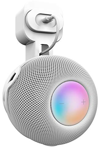 Molitececool Soporte de Pared para Homepod Mini - Soporte de Pared para Altavoz Homepod Mini - Ahorro de Espacio, excelente gestión de Cables sin enredos (Blanco)
