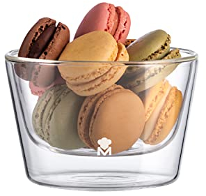 MasterPRO Foodies Mixology - Ciotola da 360 ml in borosilicato trasparente - Resiste agli sbalzi di temperatura - Doppio vetro - Lavabile in lavastoviglie - Senza sostanze tossiche