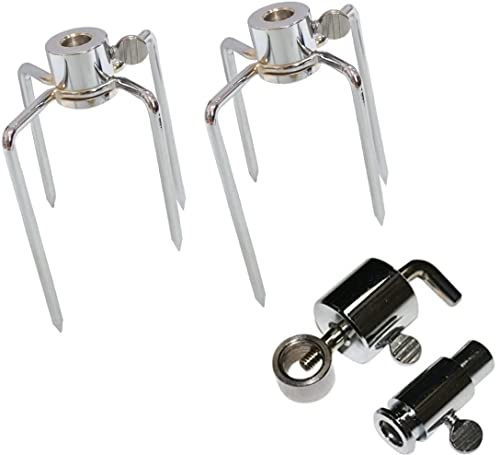 BBQ Rotisserie Spit Chicken Forks for 8mm Square Skewer & Counter Balance with Rotating Ring