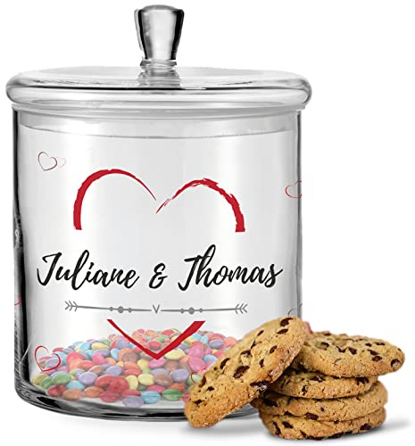 GRAVURZEILE Leonardo Keksglas mit Gravur – Beste Mama Design - Keksdose Bonbonglas mit Deckel - Geschenk für die Mutter als Geschenk zum Muttertag