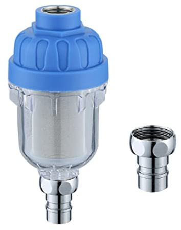 Filtro dell'acqua riutilizzabile, lavabile, filtro fine spin down sedimento, filtro acqua prefiltro per rubinetti, lavatrici, ecc. (filo da 1/2)